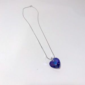 Sterling silver amethyst heart necklace